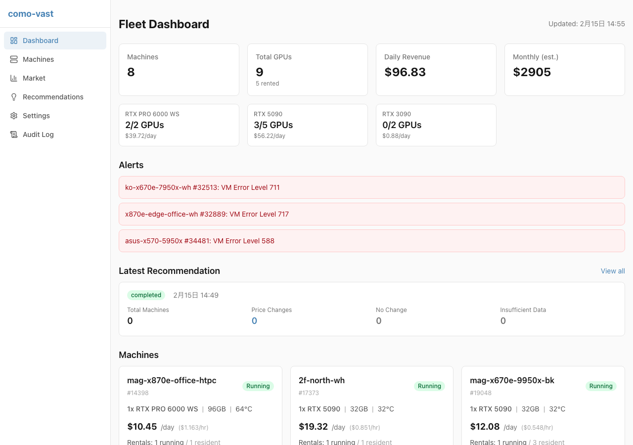 Fleet Dashboard screenshot